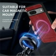 thumbnail image 4 of Allytechgroup Magnetic for Google Pixel 7 Case, Compatible with MagSafe Support Magnetic Car Phone Mount PU Leather Slim Phone Case for Women Men for Google Pixel 7, Winered, 4 of 9