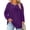 Purple, variant on WellSize Plus Size Women Blouses Casual Pleated Long Sleeve Shirts Fall Crew Neck Tunic Tops