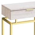 thumbnail image 2 of 12.75" x 18.25" x 23.25" Beige Finish and Gold Metal Accent Table, 2 of 5