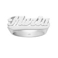 thumbnail image 2 of .925 Sterling Silver Personalized Name Ring - Bar Design Below Name - Size 10 - Made in USA, 2 of 2