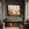 thumbnail image 4 of HFDF Easter Canvas Wall Art Decor Painting Adorable Bunny Flowers Picture Poster Print, Animals Art, Farmhouse Vintage Rabbit Artwork Picture Wall Decor, Spring Easter Decoration 14x11inch Framed, 4 of 7