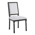 thumbnail image 2 of Modway Court French Vintage Upholstered Fabric Dining Side Chair in Black White, 2 of 8