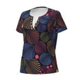 thumbnail image 2 of Naloa Colorful Shells Print T-Shirts Short Sleeve V Neck Tees for Women Fashion Tops Trendy Lightweight Soft Casual Summer Outfits Clothes, 2 of 5