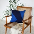 thumbnail image 2 of Fame Modern Glam Colorblock Handmade Decorative Throw Pillow, Cobalt Blue/Navy, 20" x 20", Count per Pack 1, 2 of 9
