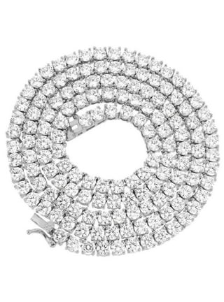 1-1/4 Ct. T.W. Diamond Double Row Tennis Necklace in Sterling Silver - 22