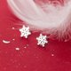 thumbnail image 1 of 6 piezas chapado en plata invierno seis pétalos copo de nieve exquisitos pendientes de tuerca para mujer moda contratada LingWen 8390614124479, 1 of 1