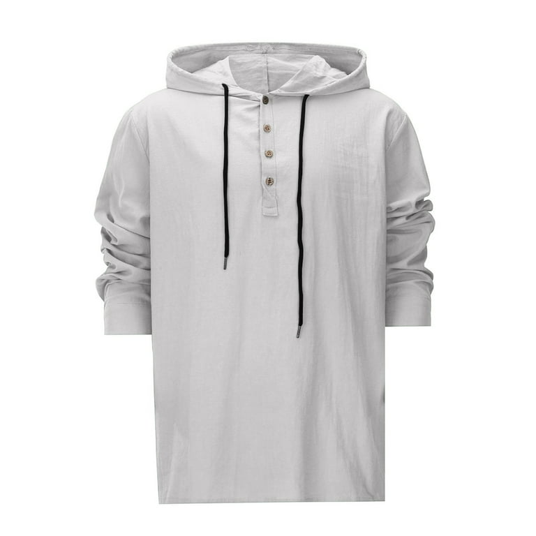 White Thin Mens Hoodie Mens Hoodie Men's Casual Hoodie Lightweight