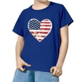 thumbnail image 2 of EnJoCho Girls 4th of July USA Shirt American Flag Patriotic T-Shirt Independence Day Outfit for Kids 5-14Years Boys Summer Shirts, 2 of 5