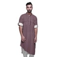 thumbnail image 5 of Atasi Asymmetric Style Rayon Mens Kurta Printed Long Casual Kurta Shirt, 5 of 6
