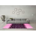 thumbnail image 3 of Ahgly Company Indoor Round Abstract Pink Modern Area Rugs, 6' Round, 3 of 4