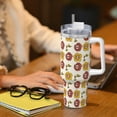 thumbnail image 6 of Picia Sunflowers And Skull Pattern 40oz Ice Bully Insulated Tumbler with Handle, Double-Wall Stainless Steel Cup, Leak-Proof Lid and Straw, 6 of 8