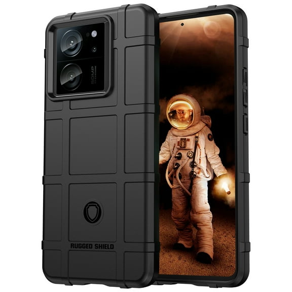 CCSmaller for Xiaomi Redmi K60 Ultra Case for Man, Heavy Duty Shockproof Phone Case Support Wireless Charging Cover for Xiaomi 13T / 13T Pro HD Black