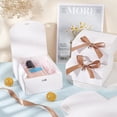 thumbnail image 5 of 15 Sets Small Gift Box with Kraft Gift Boxes with Ribbon Square Gift Treat Boxes Candy Boxes for Wedding Bridal Shower Birthday Party Decorations White 4.53×4.53×1.97 inch, 5 of 9