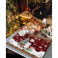 thumbnail image 2 of Christmas Placemats Set of 6 Xmas Snowman Pine Tree Snowflakes Plaid Wood Grain Heat Insulation Washable Place Mats, Rustic Non-Slip Table Mats for Dining Table Party Kitchen Decor,13x19 Inch, 2 of 4