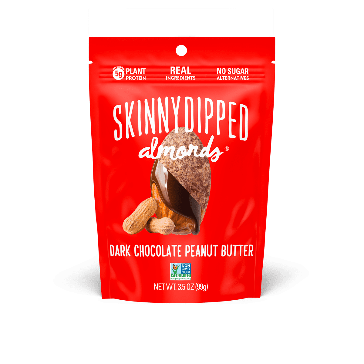 SkinnyDipped Dark Chocolate Peanut Butter Almonds, 3.5 oz