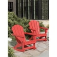 thumbnail image 6 of Afuera Living Traditional Plastic Outdoor Rocking Chair in Red (Set of 2) in Red, 6 of 6