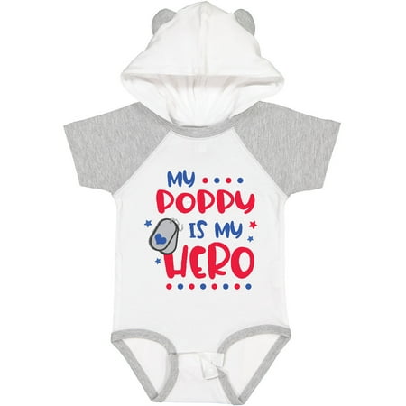 

Inktastic Memorial Day My Poppy is My Hero Gift Baby Boy or Baby Girl Bodysuit