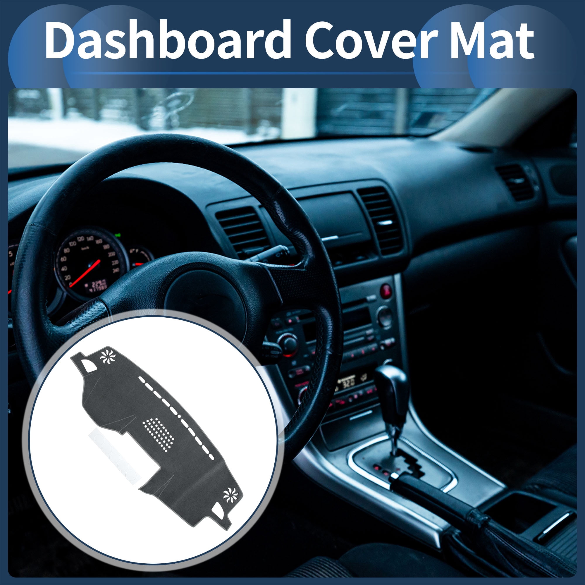 Dashboard Cover Dash Cover Mat Carpet for Subaru Outback 2015-2019 for Subaru Legacy 2015-2019 Polyester Gray