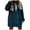 Navy, variant on Plain Hoodie Dress for Women 2025 Fall Winter Long Sleeve Side Slit Hooded Sweatshirt with Pockets Pullover Tops