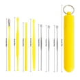 thumbnail image 4 of Ear Pick Set 7-Piece, Yellow, 1 Setinnovative Spring Ear Wax Cleaner Tool Set,Stainless Steel Ear Cleansing Tool,Ear Curette Earwax Removal Kit with Storage Box, Easter Mother'S Da Makeup Organizers, 4 of 7