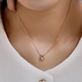 thumbnail image 6 of JeenMata X-Shaped Round Cut Lab Grown Diamond Pendant Necklace in 18K Rose Gold Plating for Women, 6 of 10