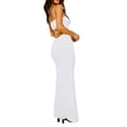 thumbnail image 3 of Women's Square Neck Spaghetti Strap Maxi Dress Backless Cutout Bodycon Long Dress for Party Graduation Evening, 3 of 6