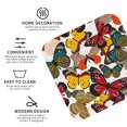 thumbnail image 4 of Bingfone Vintage Retro Floral Butterfly Leather Drinks Coasters with Set of 6,Suitable for Home Kitchen,Coffee Cup Coasters Home Gift, 4 of 9