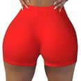 thumbnail image 2 of Lsque Red Pattern High Waisted Biker Shorts for Women-Tummy Control Fitness Athletic Workout Running Yoga Gym Shorts,Moisture-Wicking-Medium, 2 of 9