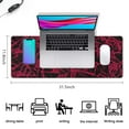 thumbnail image 3 of Boost Gaming Performance with Large Black Red Mouse Pad (31.5x11.8 inch) - Non-Slip Base and Stitched Edge Keyboard Mat for Home Office, 3 of 7