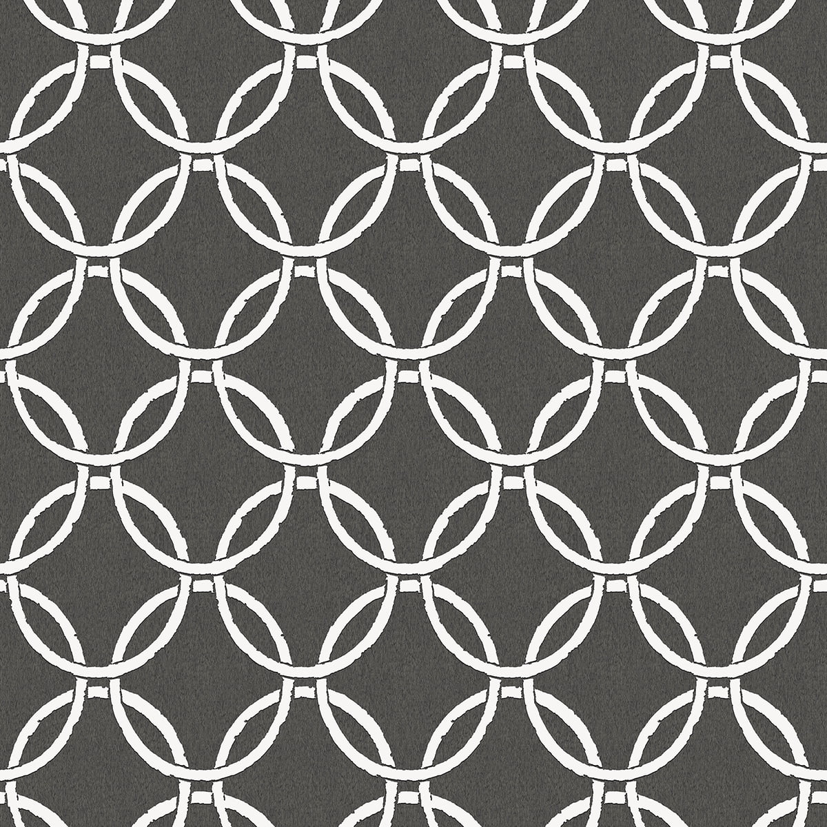 Quelala Black and White Geometric Ogee Wallpaper