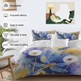 thumbnail image 4 of Purple Dragonfly Bedding 3 Piece Duvet Cover Set Full Size, Watercolor Spring Summer Floral Soft Microfiber Comforter Cover with Zipper Closure & Pillowcases, Wrinkle & FadeResistant Quilt Cover, 4 of 9