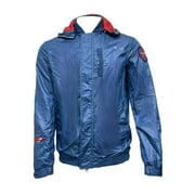 Armani Jeans Men's Hooded Windbreaker Jacket, Blue, XL