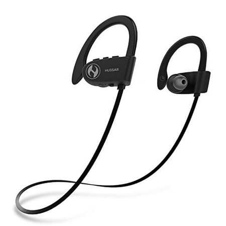 HUSSAR Next Generation Bluetooth Wireless Headphones, Best Sports Earbuds with Mic, IPX7 Waterproof, HD Sound with Bass,