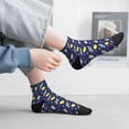 thumbnail image 2 of Fuzoiu Astronaut Corgi Print Adult Socks, Crew Moisture-wicking Socks, Unisex Cushion Crew Socks,Casual Sports Ankle Socks, 2 of 7