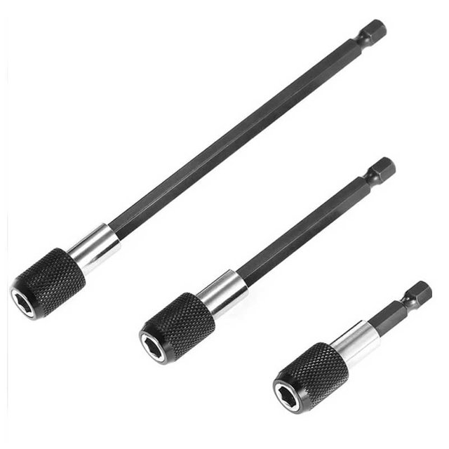 Vástago hexagonal de liberación rápida para destornillador eléctrico magnético, soporte de broca de extensión, extensión Ro de 60/100/150mm, 1 ud./3 uds.