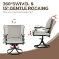 thumbnail image 4 of Grand Patio Outdoor Dining Chair Set of 2, 360-degree Rotation, Gray, 4 of 9