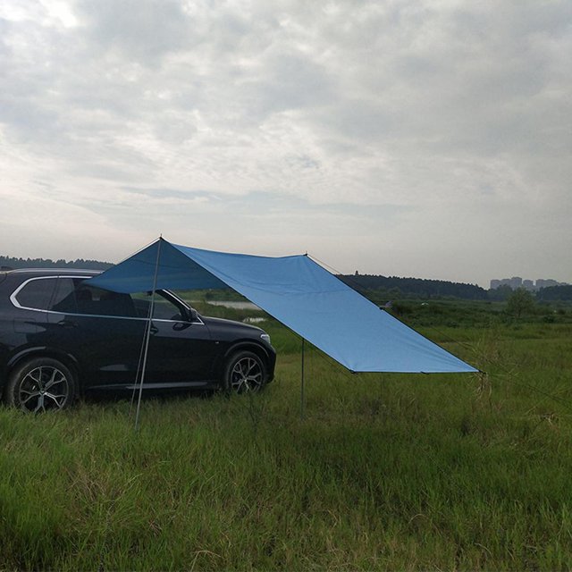 Carpa lateral portátil para coche, toldo para el sol, refugio de extensión impermeable, protección de cortina lateral a prueba de viento para Azul 300x150cm Baoblaze Carpa lateral del coche
