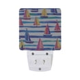 thumbnail image 5 of Yayeee LED Plug in Night Light for The Home with Auto Dusk to Dawn Light Sensors, 2 Pack, Blue Hand Drawn Sailboats, 5 of 6