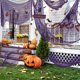 thumbnail image 4 of Juego de 5 decoraciones espeluznantes XCF Halloween morado 30 x 72 pulgadas, 4 of 5