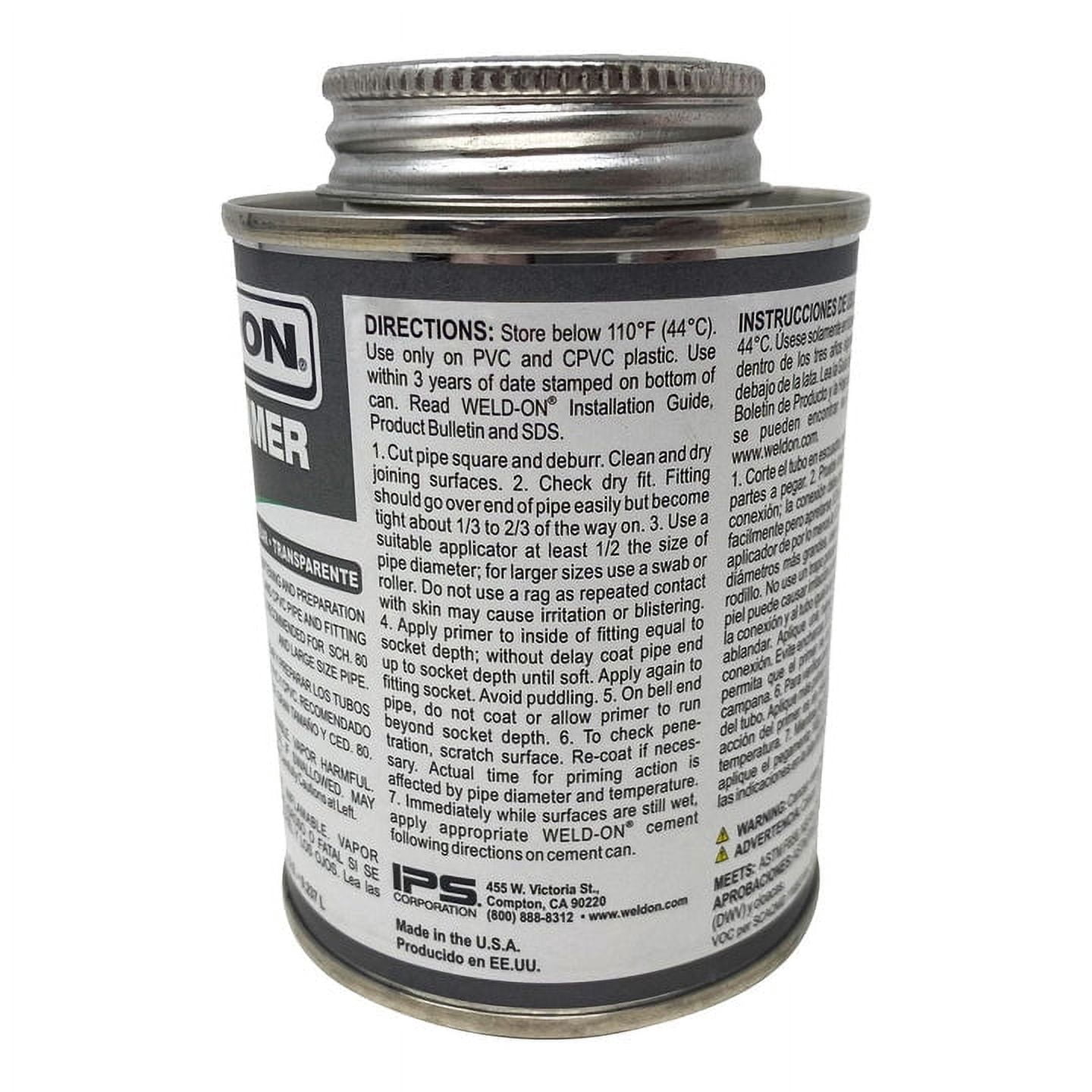 Weld-On P-70 Clear PVC Premium Industrial Strength Primer - Pint - 10226