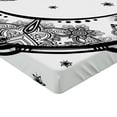 thumbnail image 2 of Ambesonne Paisley Fitted Sheet, Floral Moon, Queen Size, Black and White, 2 of 3