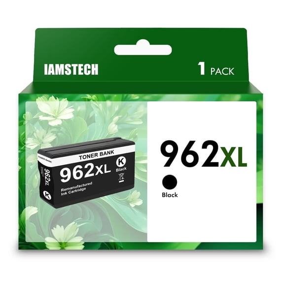 962 962XL Ink Cartridges Compatible for 962XL 962 1 Pack Black for OfficeJet Pro 9015 9020 9018 9025 9010 9018 9019 Printer