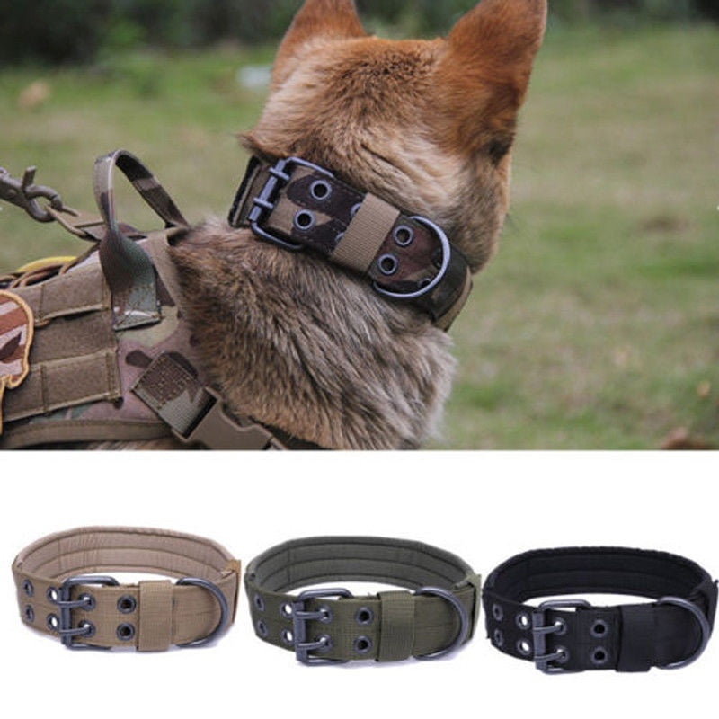 US Tactical Military Adjustable Dog Training Collar Nylon Leash