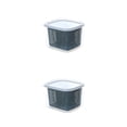 thumbnail image 2 of Inteprter Caja de mantenimiento fresco Refrigerador Fruta Jengibre Ajo Drenaje Crisper con tapa Compartimiento de frescura cuadrado Cesta de Type2 NO2, 2 of 6
