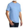 thumbnail image 6 of Men's Essential T Shirt with Pocket Light Blue S, 6 of 6