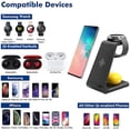 thumbnail image 2 of SHARE SUNSHINE Wireless Charger for Samsung Galaxy Phone Watch Buds, 3 in 1 Fast Qi Charger Stand for Galaxy Watch 3, Active2, Gear S3/S2/Fit, Samsung S21/S21 ultra/S20/S10/S7/Z Flip/Z, 2 of 7