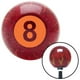 Bouton de Changement de Vitesse en Flocons de Métal Rouge à 8 Billes Orange avec M16 x 1,5 Levier de Vitesses Auto Brody – image 1 sur 1