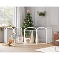thumbnail image 3 of Folding No-Assembly Freestanding  Gate with Door,32" Heights Foldable Pet Fence,144" Extra Wide Accordion Puppy Folding Playpen for Doorways,House,Stairs (6 Panels,White), 3 of 6