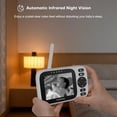 thumbnail image 3 of HelloBaby Monitor de bebé con pantalla IPS de 3,2 pulgadas - Monitor de cámara para bebé con cámara remota con zoom panorámico, inclinación y zoom, sin WiFi, visión nocturna por infrarrojos, conexión, 3 of 5