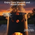 thumbnail image 6 of Sunnydaze 50" Santa Fe Black Finish Steel Wood-Burning Chiminea with Wood Grate, 6 of 15